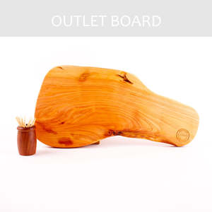 B-GRADE | Macrocarpa Rustic Natural Edge Board 82 - Hole