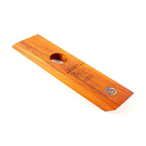 Nz Heart Rimu: The Great NZ Balancing Bottle Stand, Heart Rimu with Paua Koru