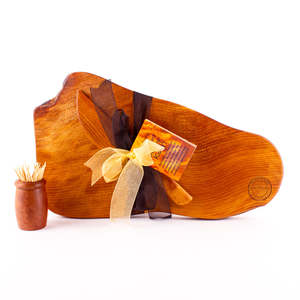 Ancient Kauri Rustic Natural Edge Board and Knife Set 1151