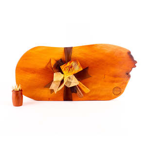 Ancient Kauri Rustic Natural Edge Board and Knife Set 878