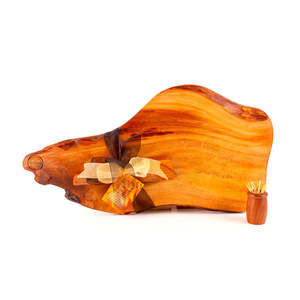 Ancient Kauri Rustic Natural Edge Board and Knife Set 873