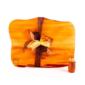 Ancient Kauri Rustic Natural Edge Board and Knife Set 872