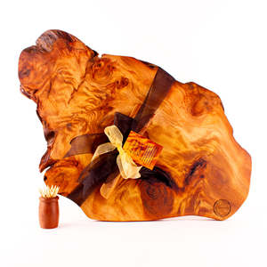 Ancient Kauri Rustic Natural Edge Board and Knife Set 1261