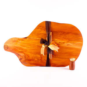 Ancient Kauri Rustic Natural Edge Board and Knife Set 1260