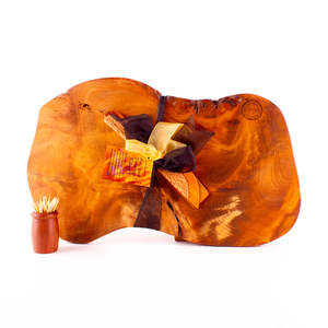 Ancient Kauri Rustic Natural Edge Board and Knife Set 1254