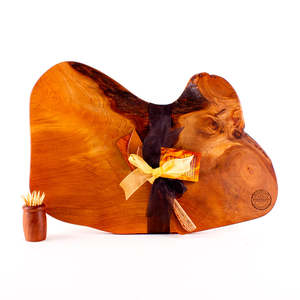 Ancient Kauri Rustic Natural Edge Board and Knife Set 1252