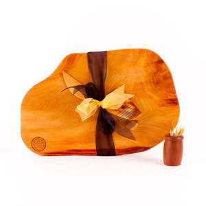 Ancient Kauri Rustic Natural Edge Board and Knife Set 949