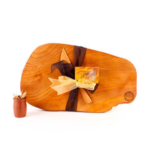 Ancient Kauri Rustic Natural Edge Board and Knife Set 943