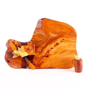 Ancient Kauri Rustic Natural Edge Board and Knife Set 1236