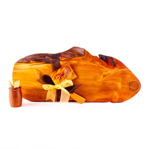 Ancient Kauri Rustic Natural Edge Board and Knife Set 1234