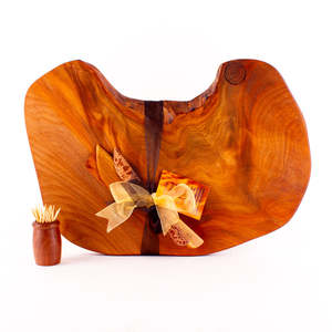 Ancient Kauri Rustic Natural Edge Board and Knife Set 1242