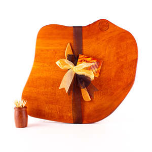 Ancient Kauri Rustic Natural Edge Board and Knife Set 1241