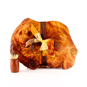 Ancient Kauri Rustic Natural Edge Board and Knife Set 1216