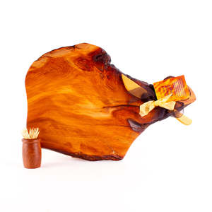 Ancient Kauri Rustic Natural Edge Board and Knife Set 1197