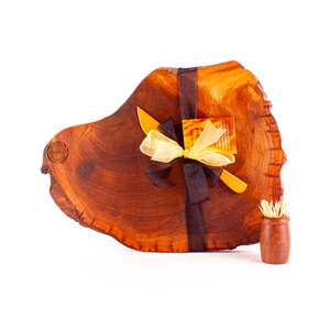 Ancient Kauri Rustic Natural Edge Board and Knife Set 1196