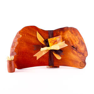 Ancient Kauri Rustic Natural Edge Board and Knife Set 1204