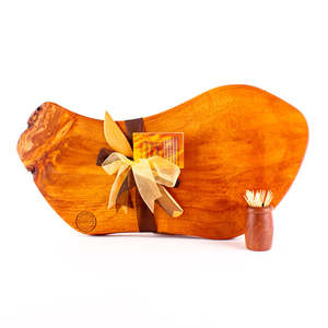 Ancient Kauri Rustic Natural Edge Board and Knife Set 1202