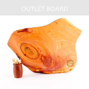 B-GRADE | Macrocarpa Rustic Natural Edge Board 235 - Split