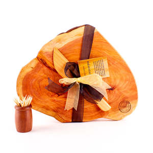 Macrocarpa Rustic Natural Edge Board and Knife Set 906