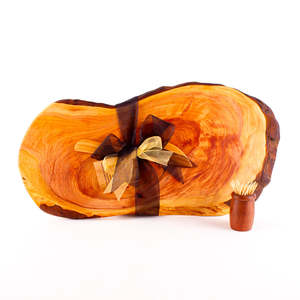 Macrocarpa Rustic Natural Edge Board and Knife Set 904