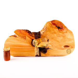 Macrocarpa Rustic Natural Edge Board and Knife Set 903