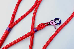 All: Gradient Trigger Clip Rope Leash - Red