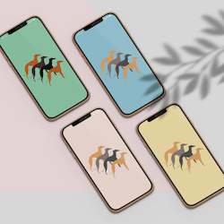 Goodies For Human: Four Greyhounds Phone Wallpaper - 4 Colours