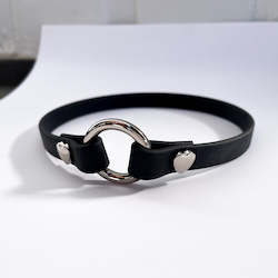 All: BioThaneÂ® Slip-On ID Tag Collar - Heart-Shaped Hardware