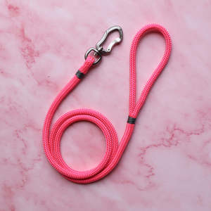 Space Grey & Hot Pink Rope Dog Leash