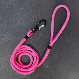 The Classic Collection: Black & Pink Rope Dog Leash
