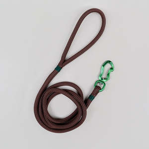 The Classic Collection: Green & Brown Rope Leash