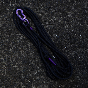 Long Lines Long Dog Leashes: Purple & Black Long Line - 5m