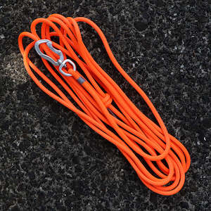 Long Lines Long Dog Leashes: Grey & Fluro Orange Long Line - 5m