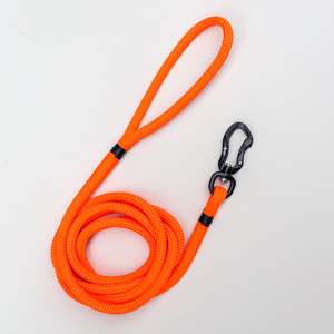 Hi Vis Collection: Black & Fluro Orange Rope Leash