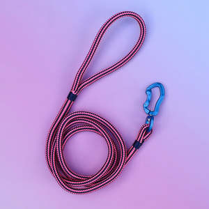 Zippy Pink Rope Leash - Blue