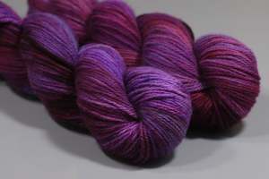 Colours On Merino: Grape | Hand Dyed 100% Merino Yarn from New Zealand | 100g