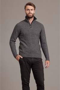 Mcdonald: McDonald - Cable Jersey,  Pewter with Charcoal Trim