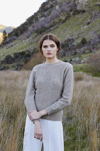 Mcdonald: McDonald - Sweater with Lace Detail in Merino Wool and Possum Fur