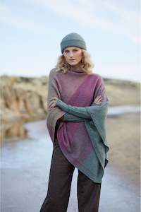 Mcdonald: McDonald - Ombre Poncho in Merino Wool and Possum Fur