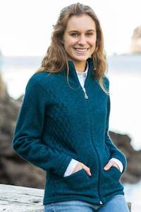 Noble Wilde: Noble Wilde - Honeycomb Jacket in Merino Wool and Possum Fur