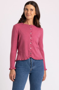 Royal Merino Optimum: FRILL TRIM CARDIGAN