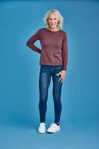 Royal Merino Optimum: L/S CREW NECK FINE STRIPE JUMPER