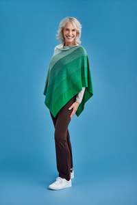 Royal Merino Optimum: GRADUATED STRIPE PONCHO