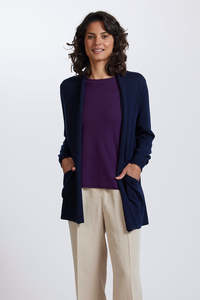 Royal Merino Optimum: L/S OPEN FRONT LONG CARDIGAN