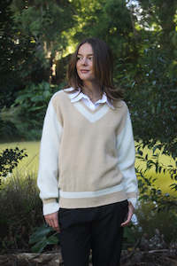 Lothlorian Zinity Cosy Kiwi: ALPACA VARSITY JUMPER