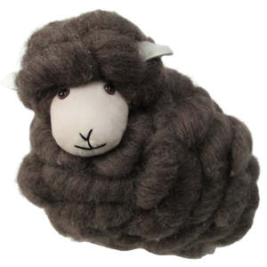 Misc: LARGE LOOPY WOOL SHEEP (BROWN)