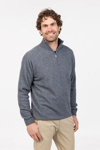 Mens Collection: LIGHTWEIGHT HALF ZIP SWEATER