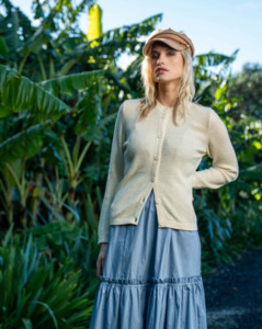 Womens Collection: MOSS STITCH PLATED CARDIGAN