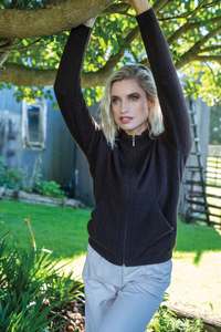 Womens Collection: RIBBED ZIP JACKET