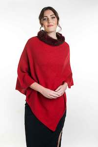 Koro Trilogy: FUR TRIM ZIP PONCHO